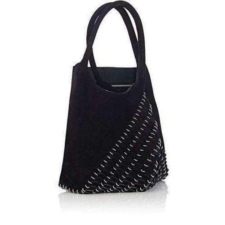 Black Suede Pliage Bucket Bag