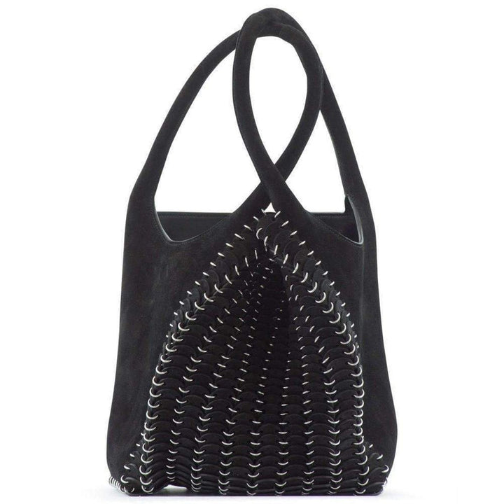 Black Suede Pliage Bucket Bag