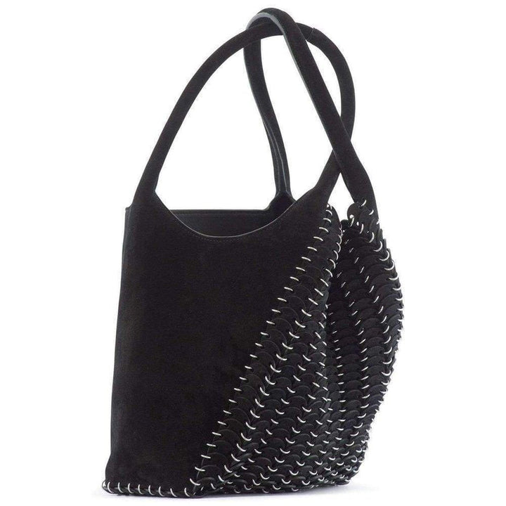 Black Suede Pliage Bucket Bag