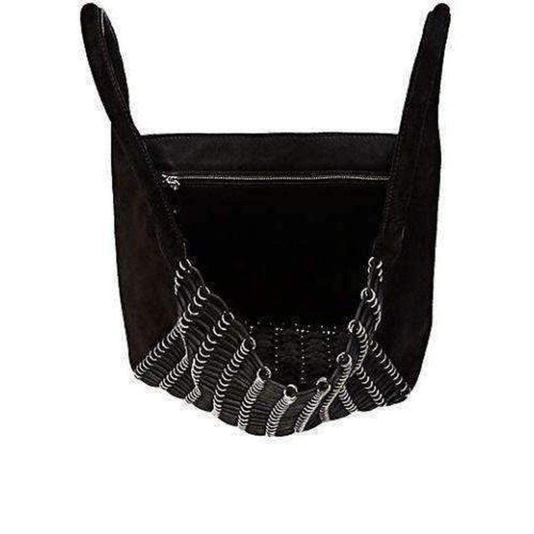 Black Suede Pliage Bucket Bag