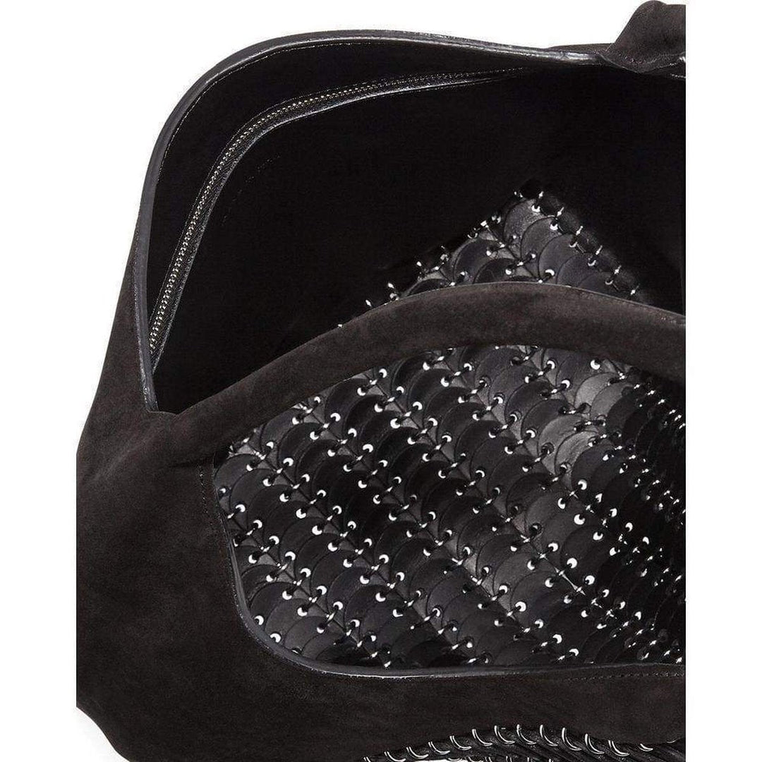Black Suede Pliage Bucket Bag