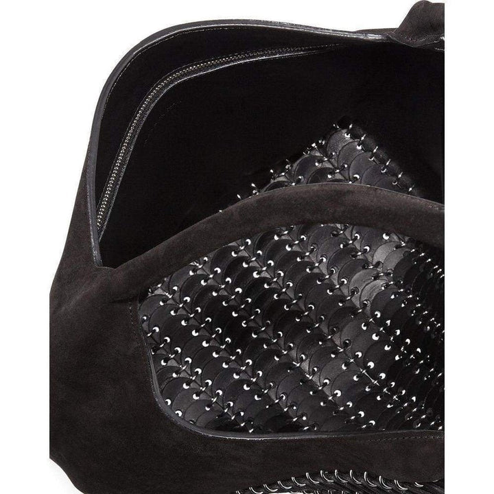 Black Suede Pliage Bucket Bag
