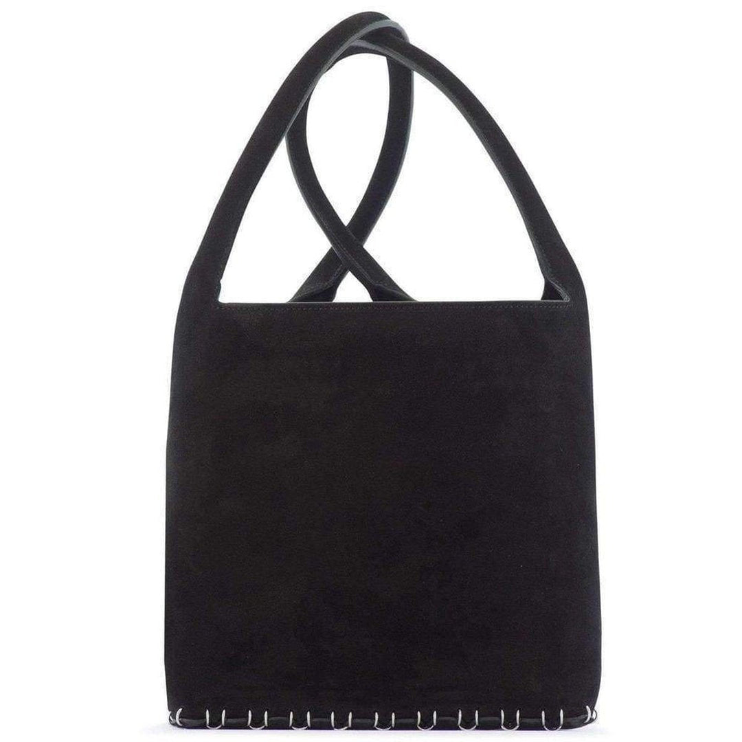 Black Suede Pliage Bucket Bag