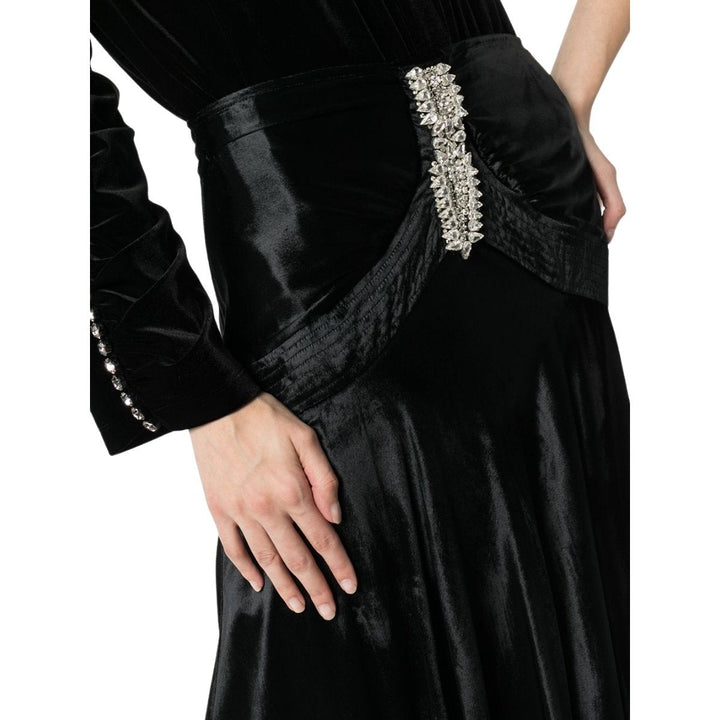 Crystal-embellished Flared Maxi Skirt