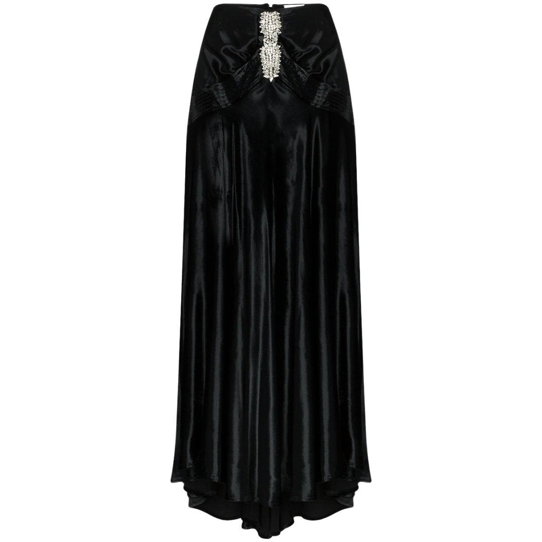Paco Rabanne-Crystal-embellished Flared Maxi Skirt - Runway Catalog