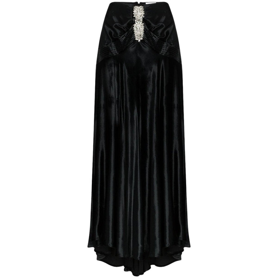 Paco Rabanne-Crystal-embellished Flared Maxi Skirt - Runway Catalog