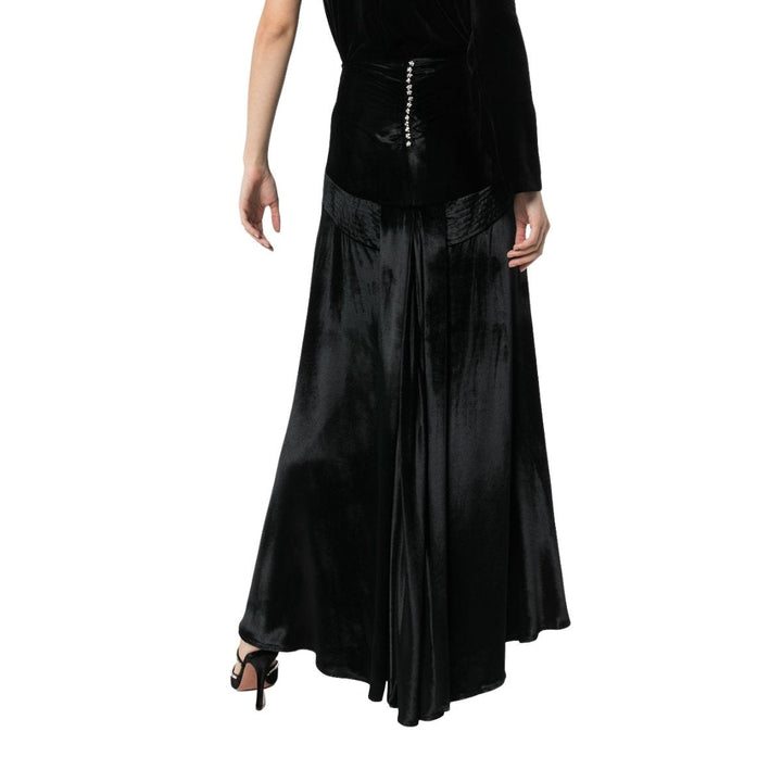 Crystal-embellished Flared Maxi Skirt