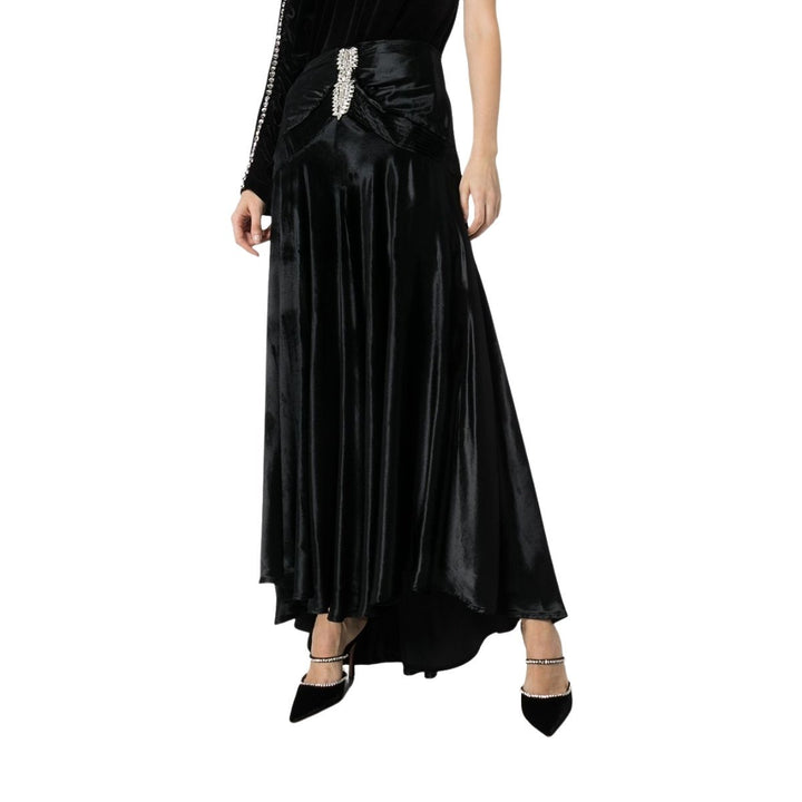 Crystal-embellished Flared Maxi Skirt