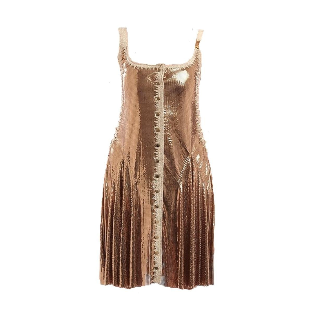 Paco Rabanne-Gold Chainmail Dress - Runway Catalog