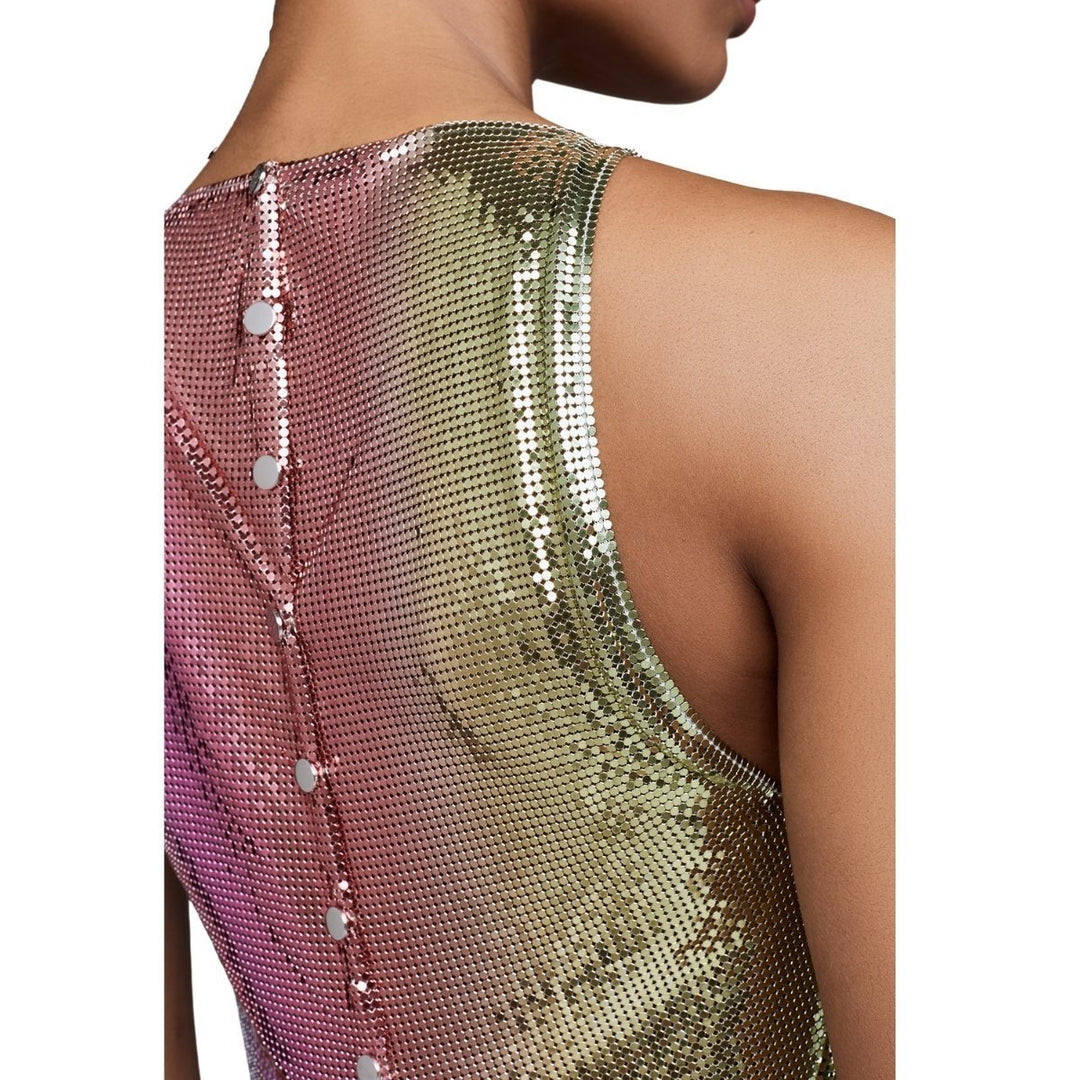 Rainbow Chain Mail Mini Dress