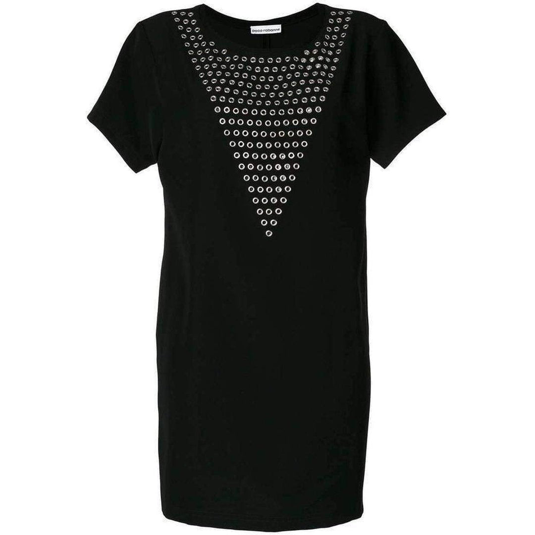 Paco Rabanne-Rivet Stud Black Dress - Runway Catalog