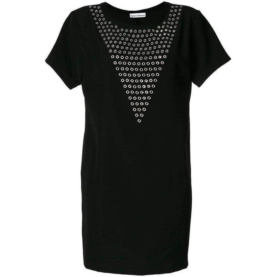 Paco Rabanne-Rivet Stud Black Dress - Runway Catalog