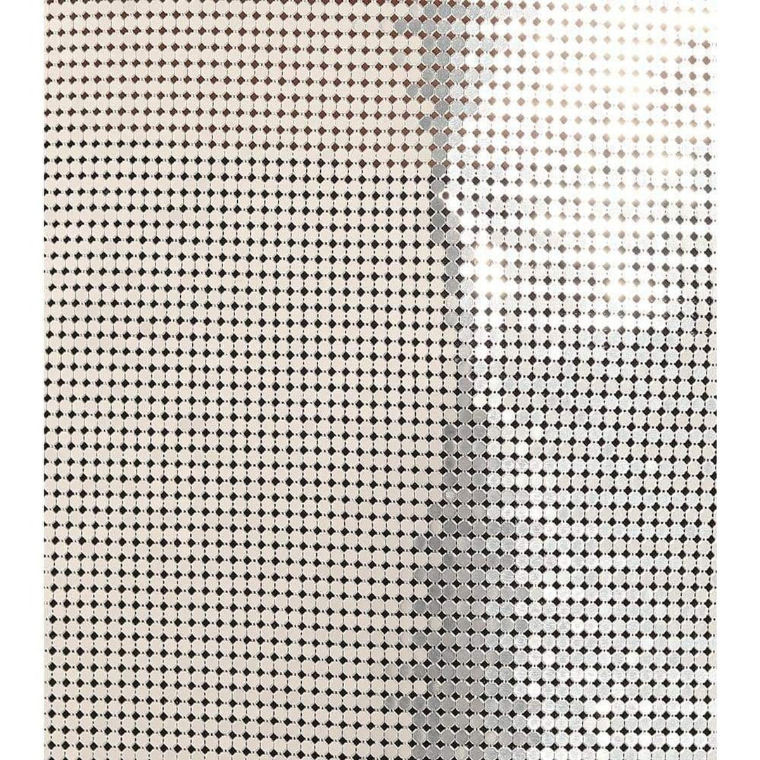 Silver Asymmetric Metal Mesh Top