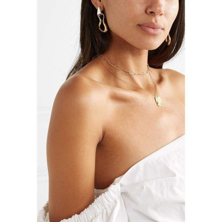 Sterling Silver and 18K Gold Plating Earrings