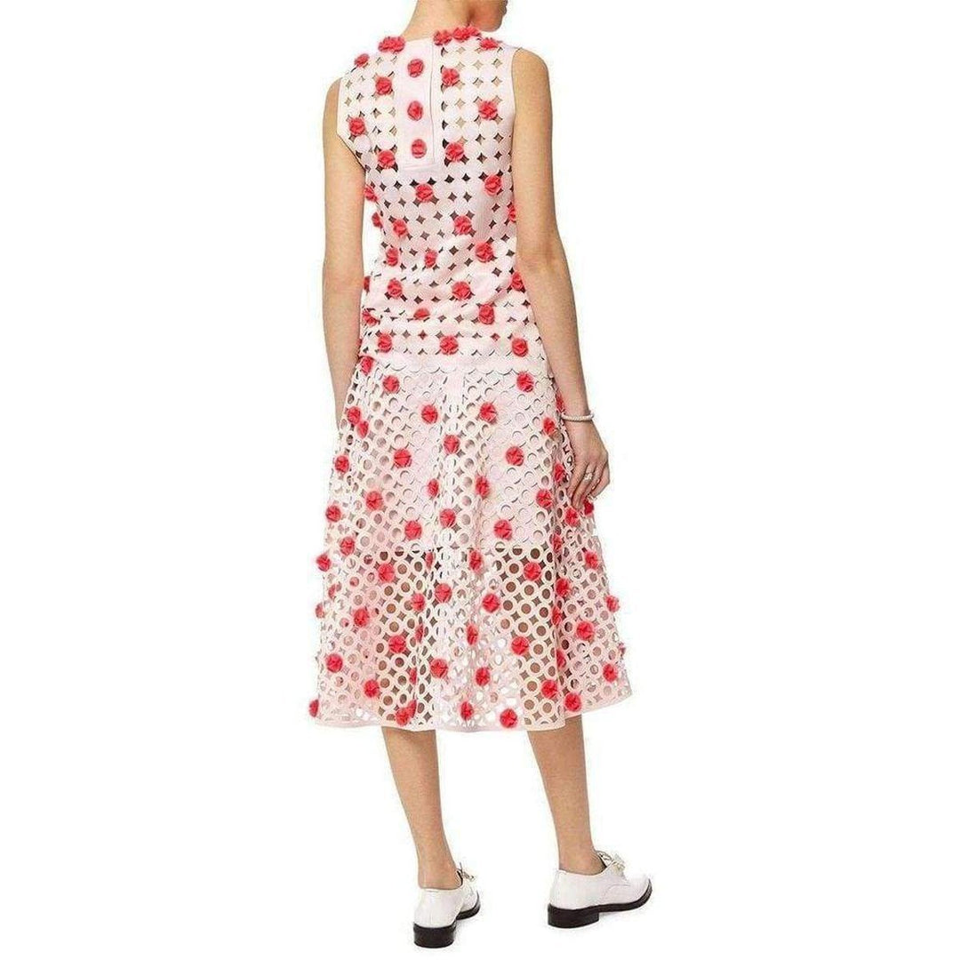 Paskal Blush Pink Laser-Cut Skirt