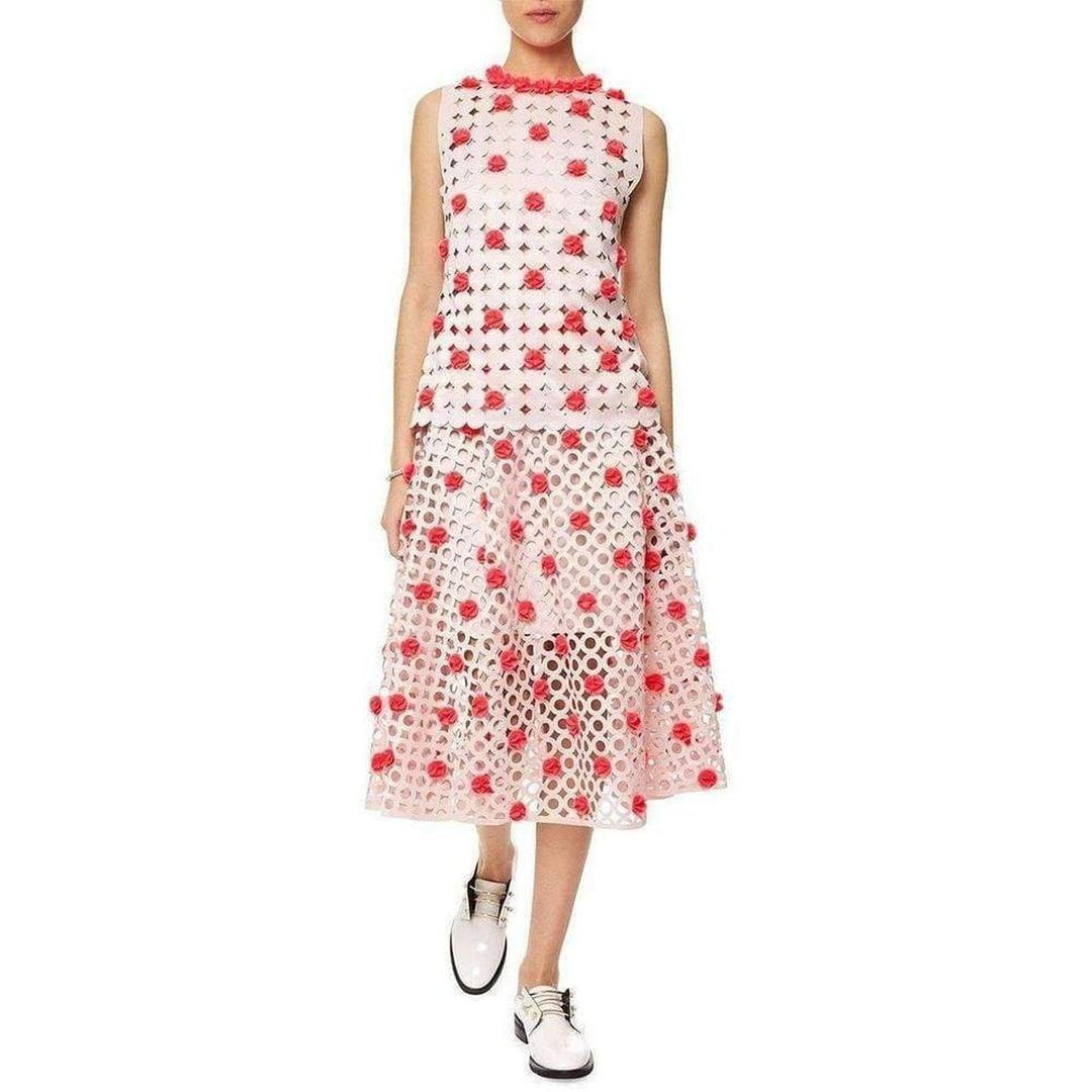 Paskal Blush Pink Laser-Cut Skirt