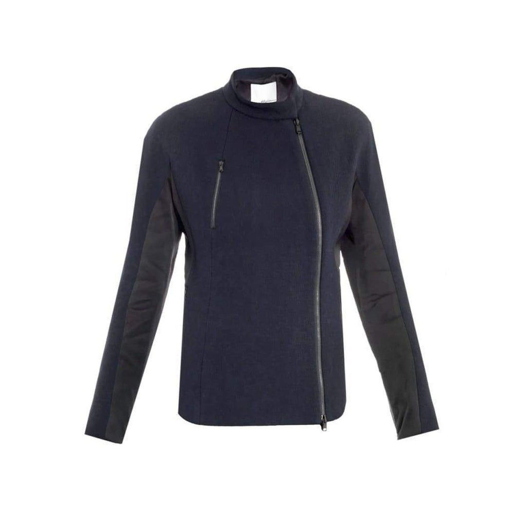 Phillip Lim-Blue Satin Insert Fencing Jacket - Runway Catalog