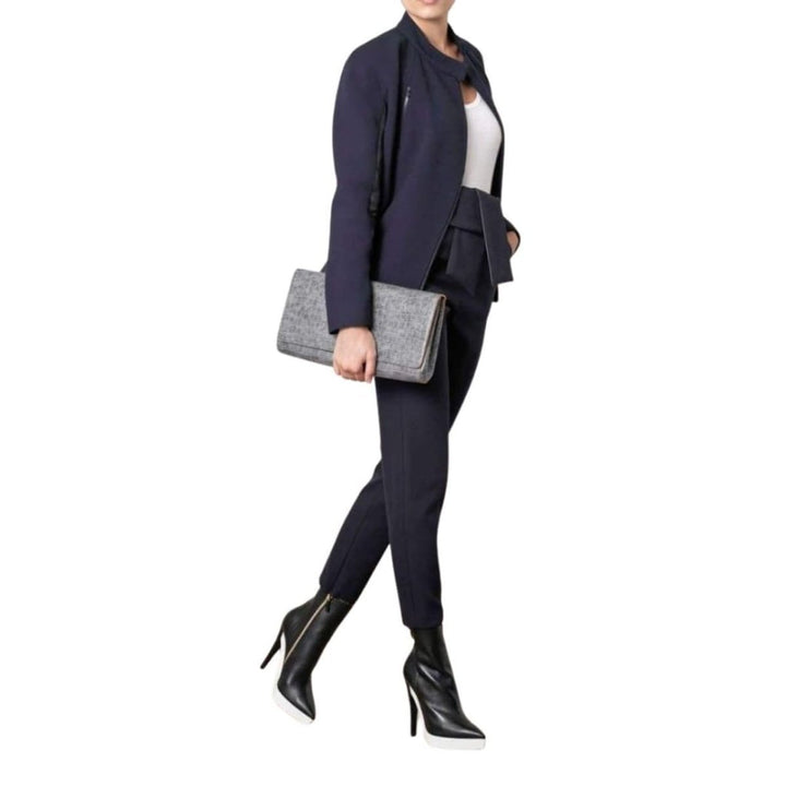 Blue Satin Insert Fencing Jacket