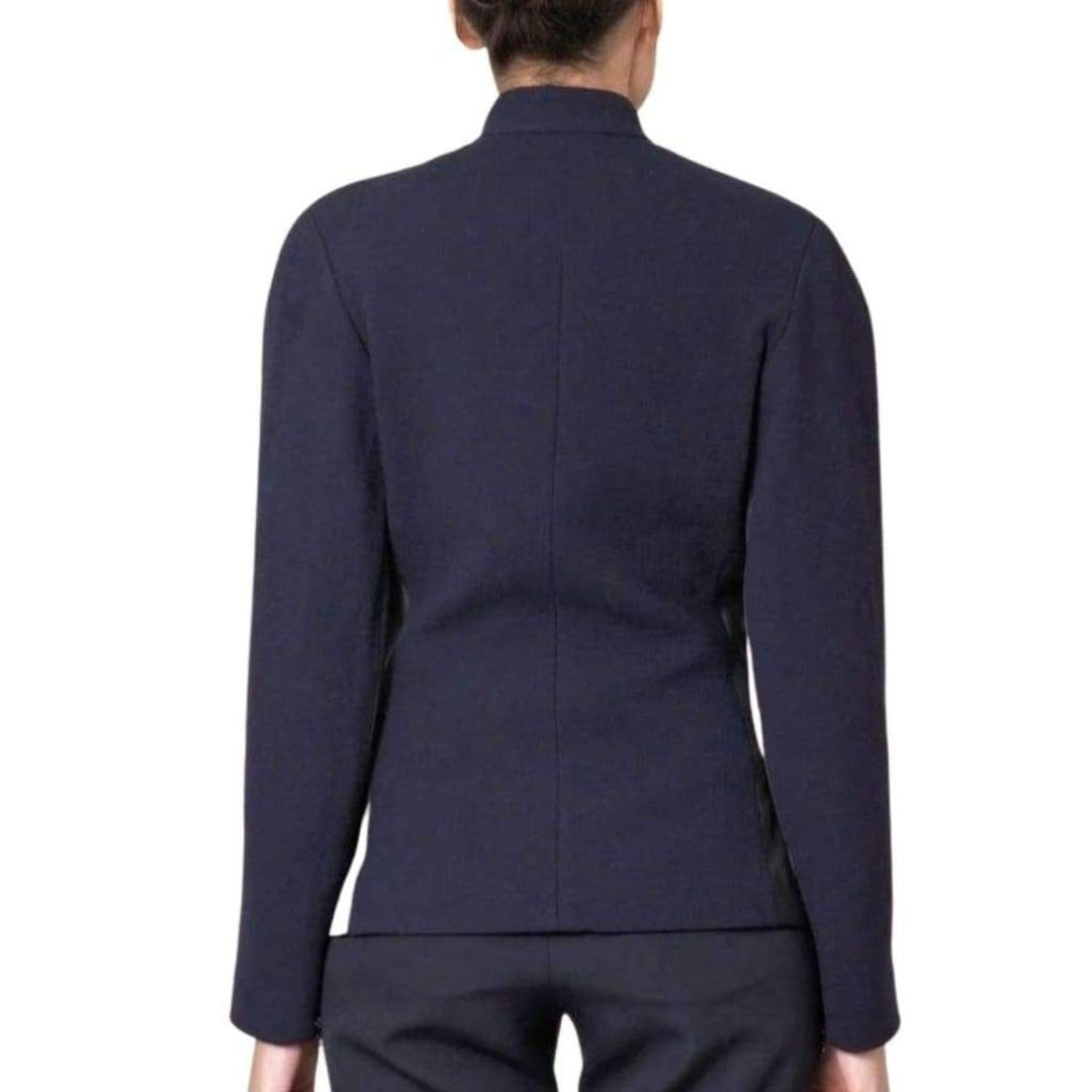 Blue Satin Insert Fencing Jacket
