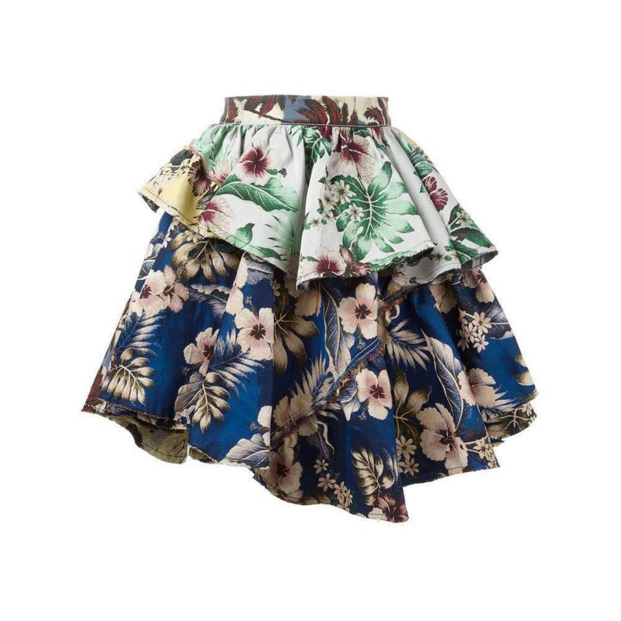 Philosophy Di Lorenzo Serafini-Floral Print Skirt - Runway Catalog