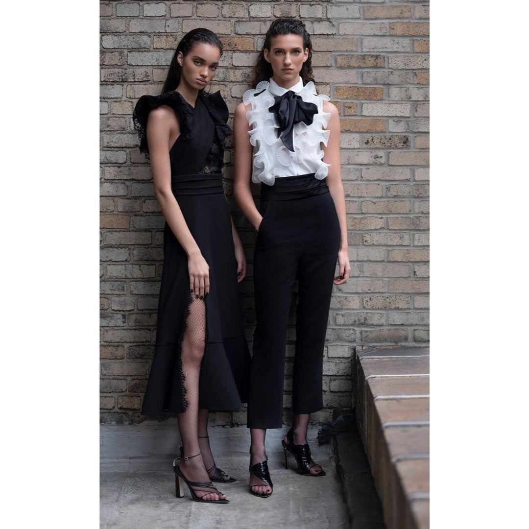 Ruffled Silk Top