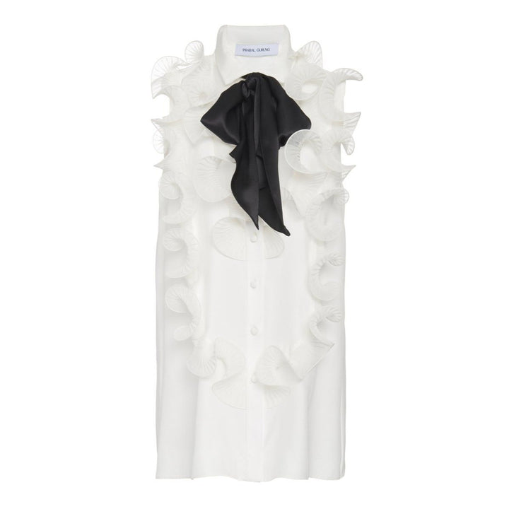 Prabal Gurung-Ruffled Silk Top - Runway Catalog