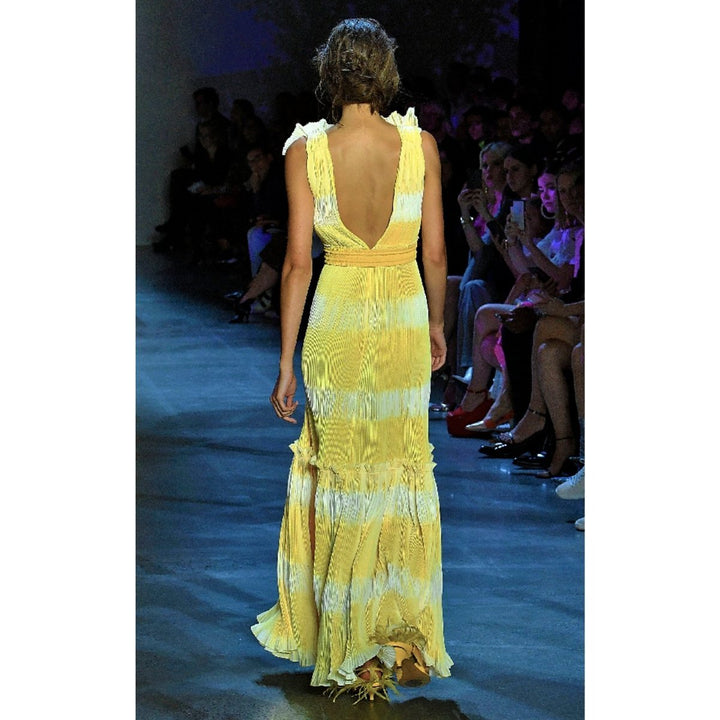 Yellow Tadia Plissé Dress