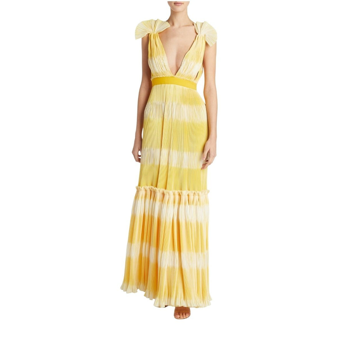 Yellow Tadia Plissé Dress
