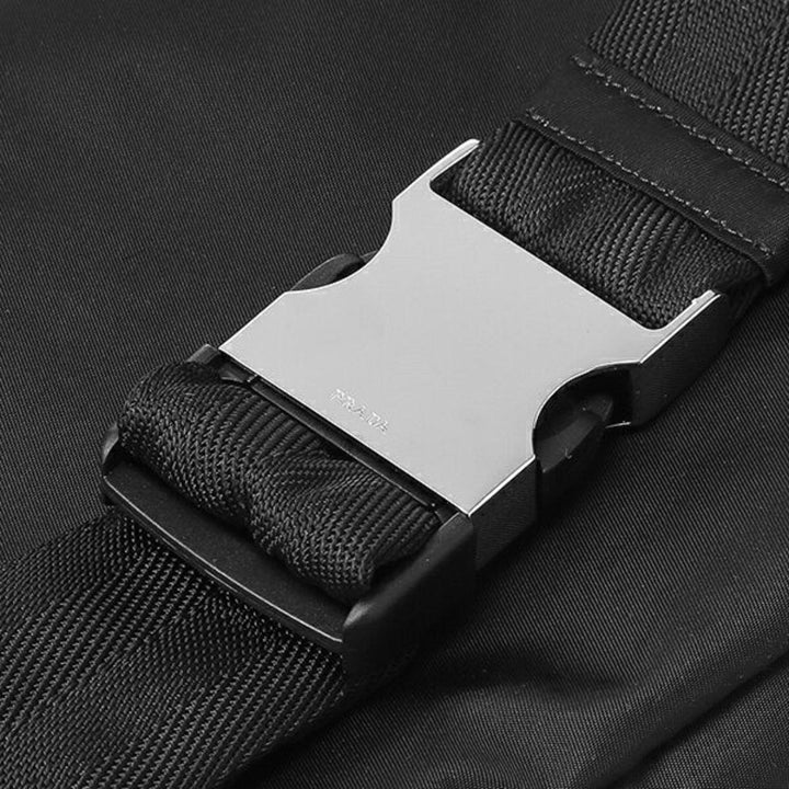 Prada Marsupio Tessuto Nylon Triangle Logo Black Belt Bag 2VL005