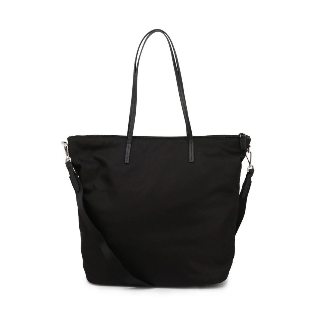Prada Tessuto Nylon Black Convertible Shopping Tote 1BG189