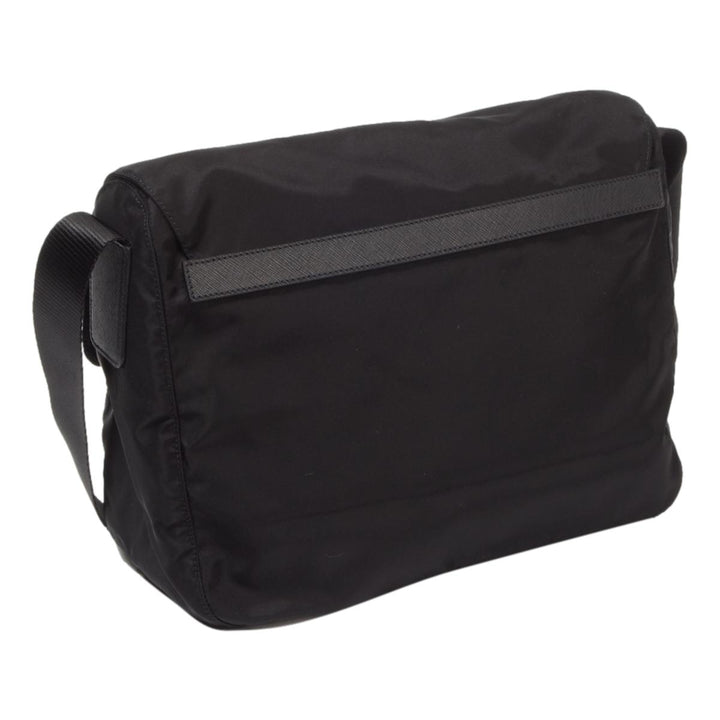Prada Black Nylon Triangle Logo Messenger Bag 1BD671