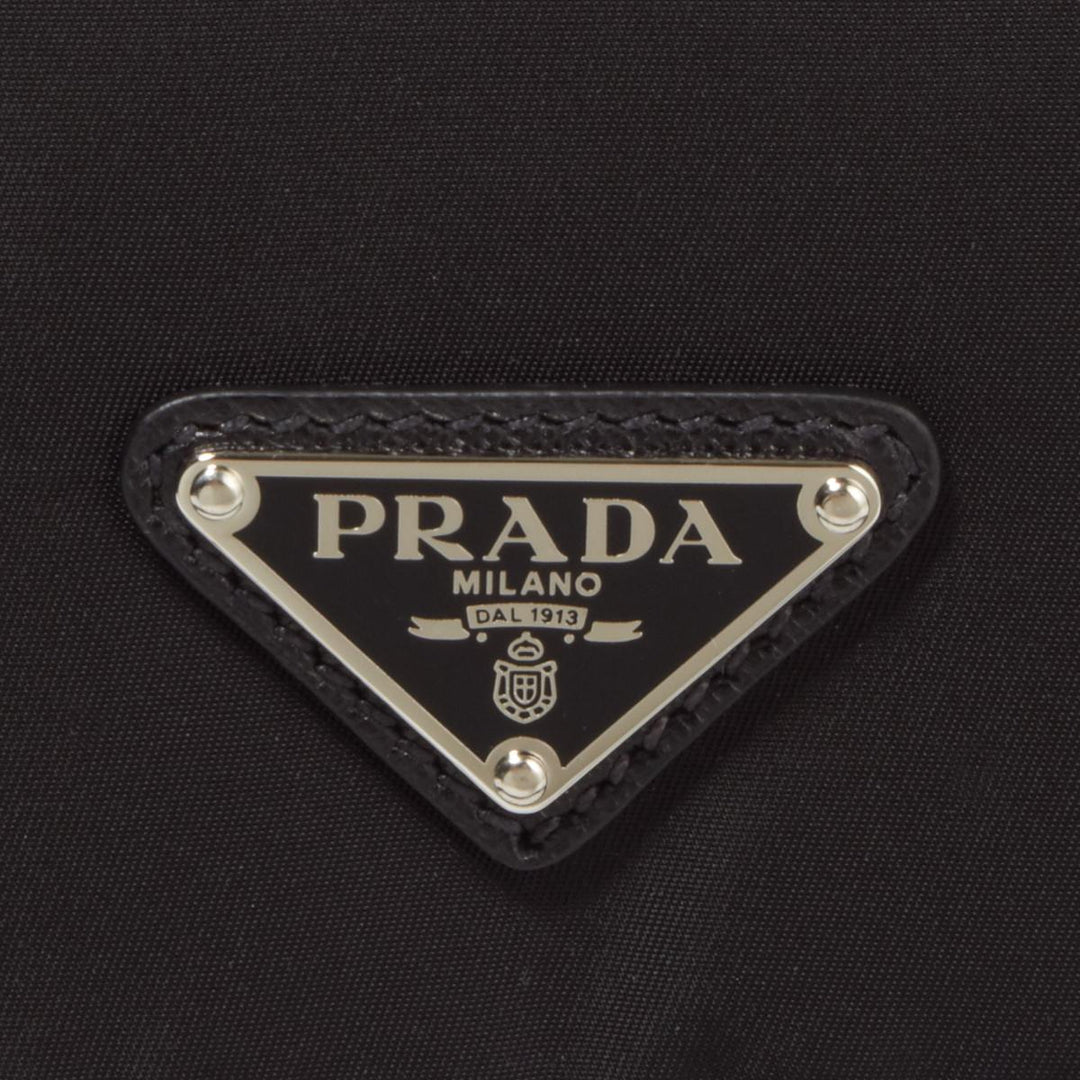 Prada Black Nylon Triangle Logo Messenger Bag 1BD671