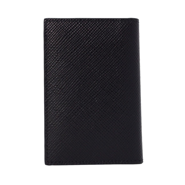 Prada Black Saffiano Leather Vertical Logo Card Holder 2MC101