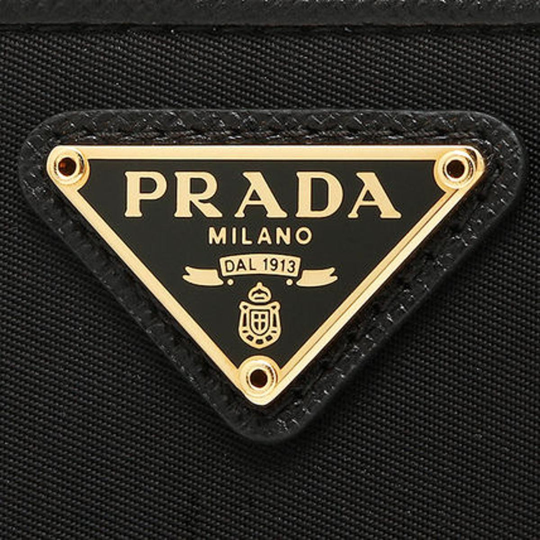 Prada Black Tessuto Nylon Zip Around Wallet 1ML506