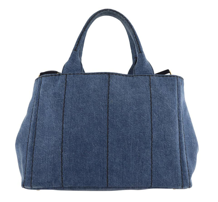 Prada Canapa Blue Denim Tote