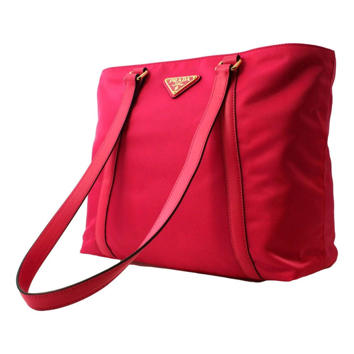 Prada Fuchsia Pink Tessuto Nylon Shopping Tote Bag 1BG291