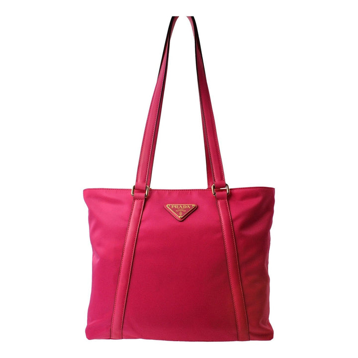 Prada Fuchsia Pink Tessuto Nylon Shopping Tote Bag 1BG291