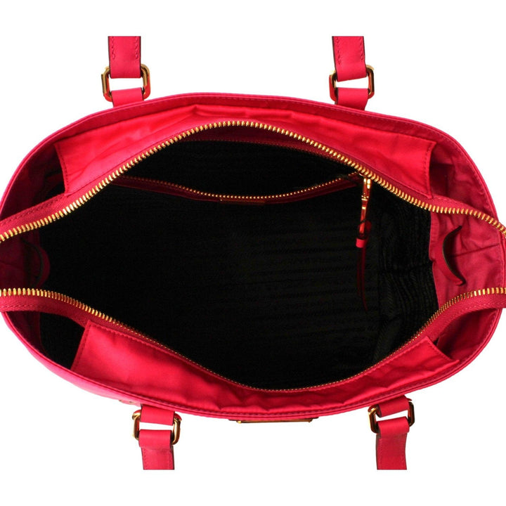 Prada Fuchsia Pink Tessuto Nylon Shopping Tote Bag 1BG291