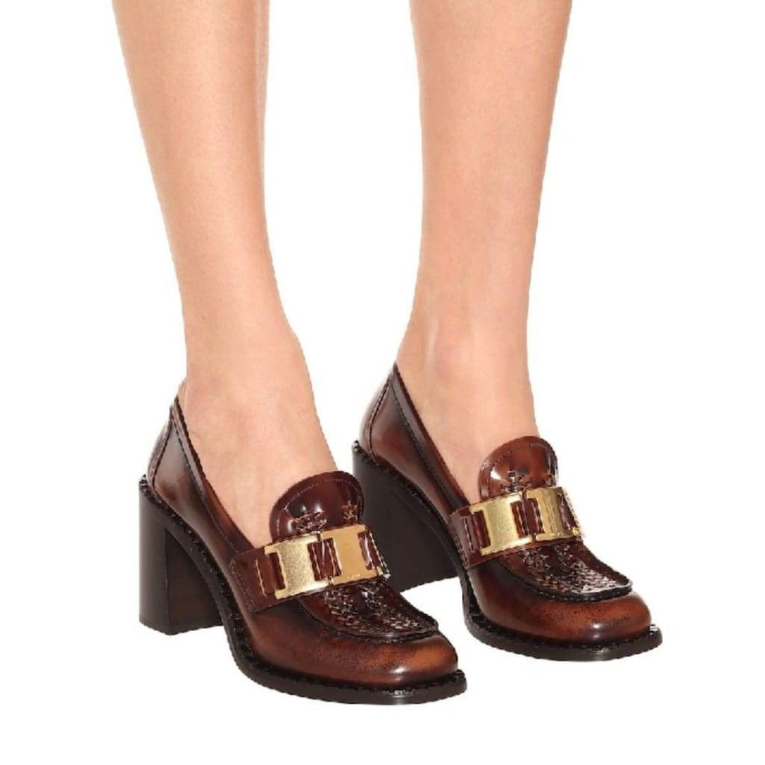 Leather Loafer Pumps