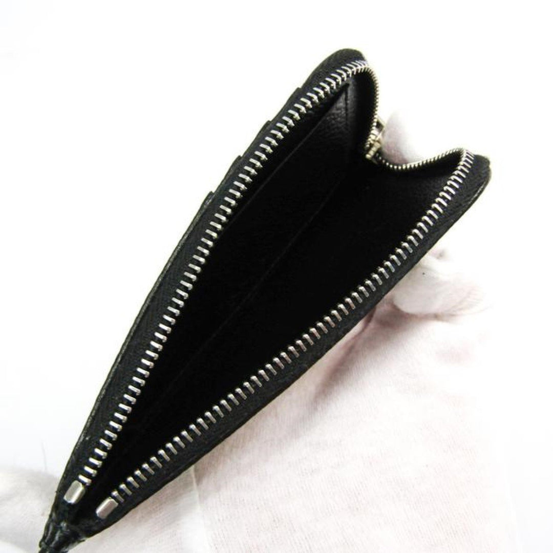 Prada Men's Vitello Micro Grain Black Leather Zipper Card Case Wallet 2MC021
