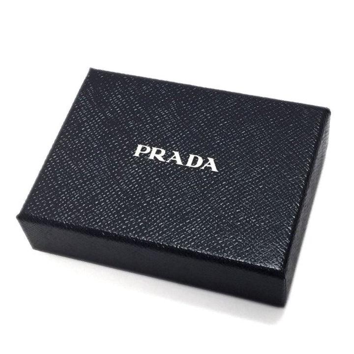 Prada Mens Saffiano Flap Card Holder Wallet Baltico Blue 2MC122