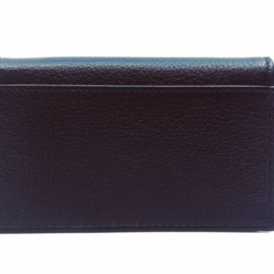 Prada Mens Saffiano Flap Card Holder Wallet Black 2MC122