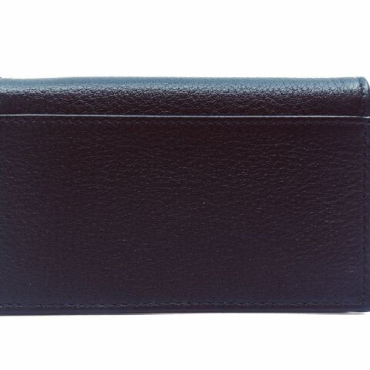 Prada Mens Saffiano Flap Card Holder Wallet Black 2MC122