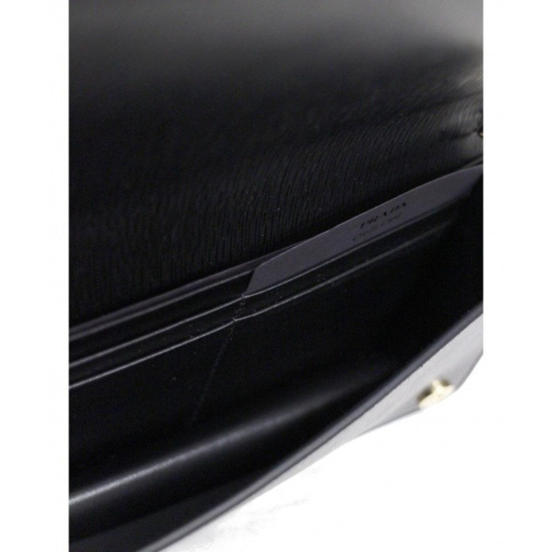 Prada Miniborse Black Vitello Move Leather Chain Cross Body 1BP021