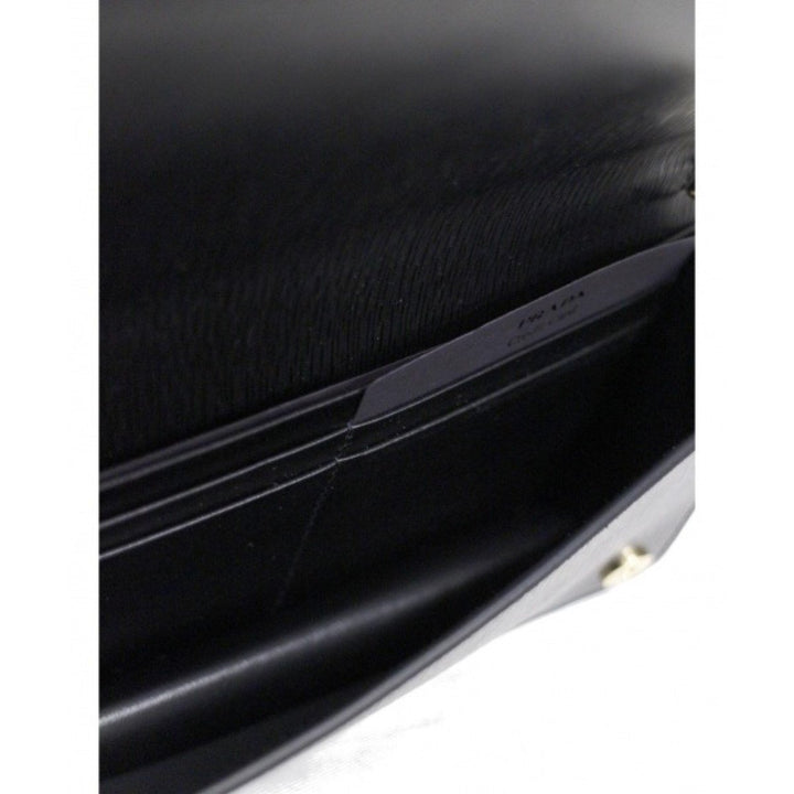 Prada Miniborse Black Vitello Move Leather Chain Cross Body 1BP021