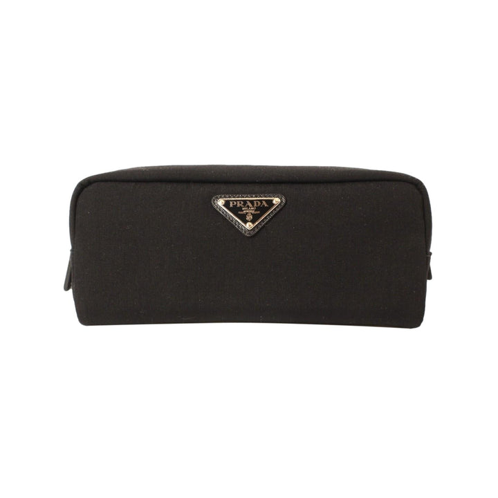 Prada Necessaire Black Cordura Fabric Cosmetic Toiletry Bag 2NA001