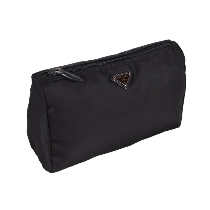 Prada Necessaire Black Tessuto Nylon Large Toiletry Case 1NA012