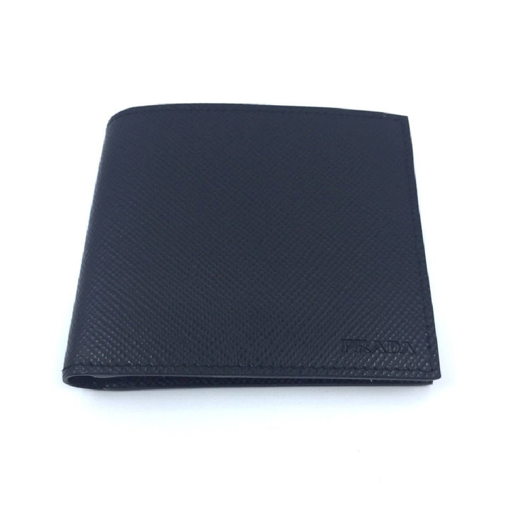 Prada Nero Black Saffiano Cuir Leather Billfold Bifold Wallet 2MO513