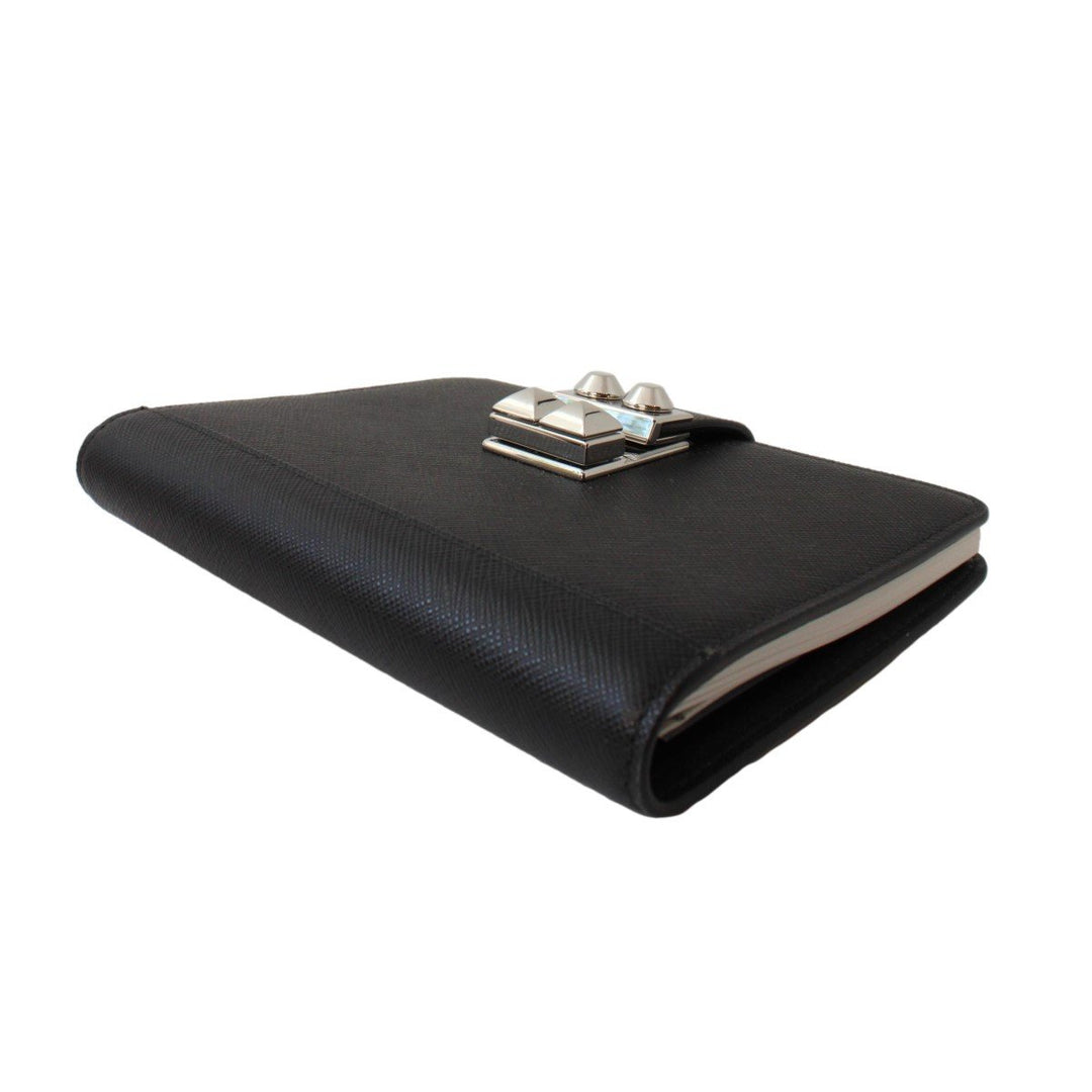 Prada Nero Black Saffiano Lock Journal 1AZ002