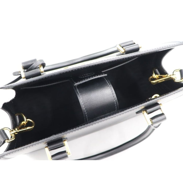 Prada Saffiano Lux Black Medium Satchel Handbag 1BA227